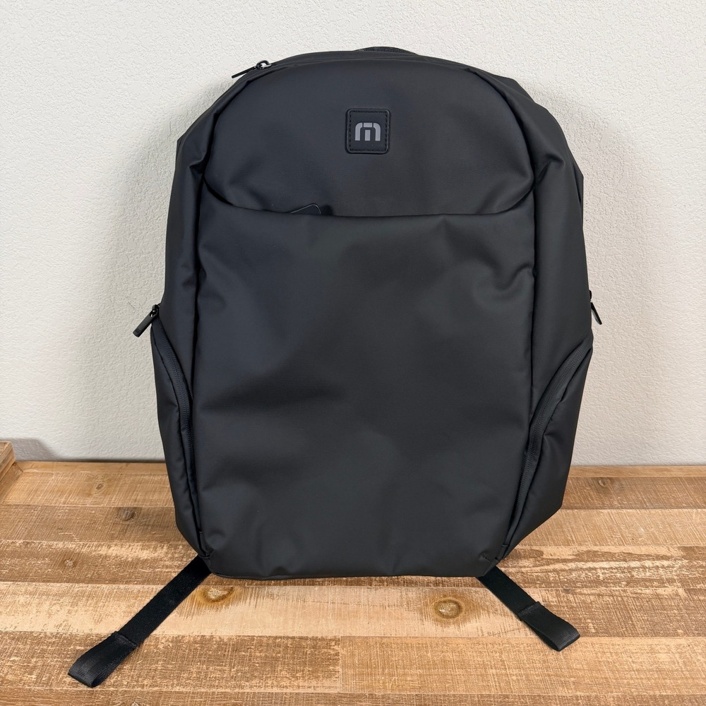 Travis Mathew Lateral Backpack Black Laptop Commuter Travel Bag NWT